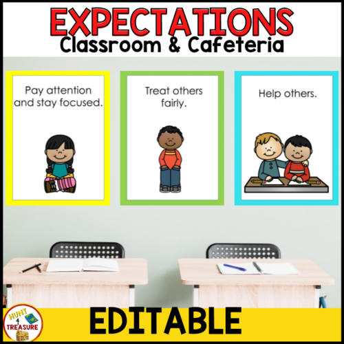 Classroom And Cafeteria Expectations | Editable | Bold and Bright Colors's featured image