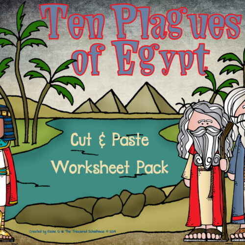 Ten Plagues of Egypt Cut & Paste Worksheet Pack - Catholic's featured image