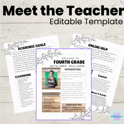 Editable Meet the Teacher/Back to School Letter Print & Digital Woodland's featured image