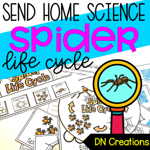 Send Home SCIENCE unit SPIDER l Spider Lifecycle Activities l Spider Science l Halloween Science's featured image