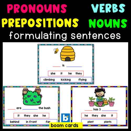 Formulating Sentences with pronouns, verbs, prepositions & nouns|back to school's featured image