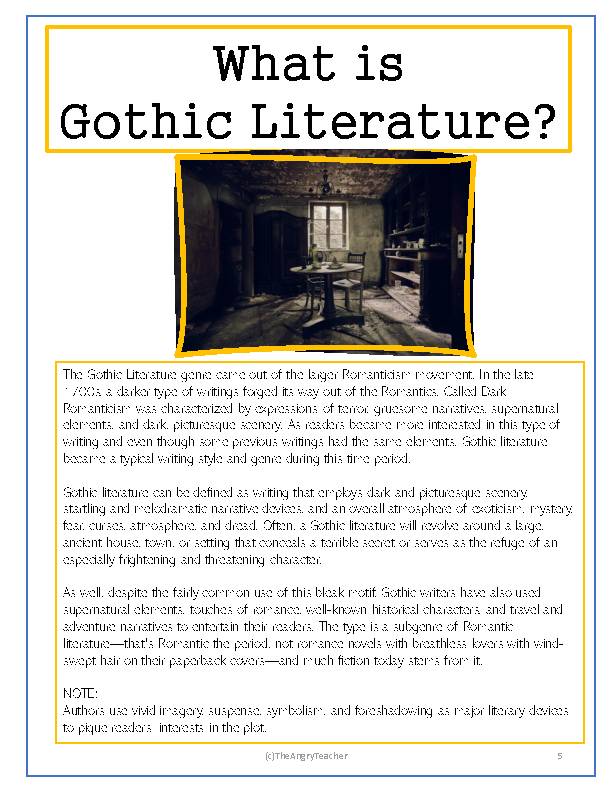 gothic-literature-worksheets-activities-classful
