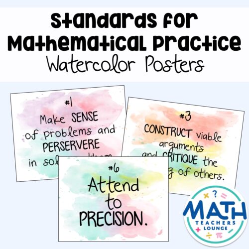 Standards for Mathematical Practice - Watercolor Math Posters's featured image