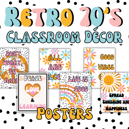 Retro 70s Middle and High School Classroom Decor Posters's featured image