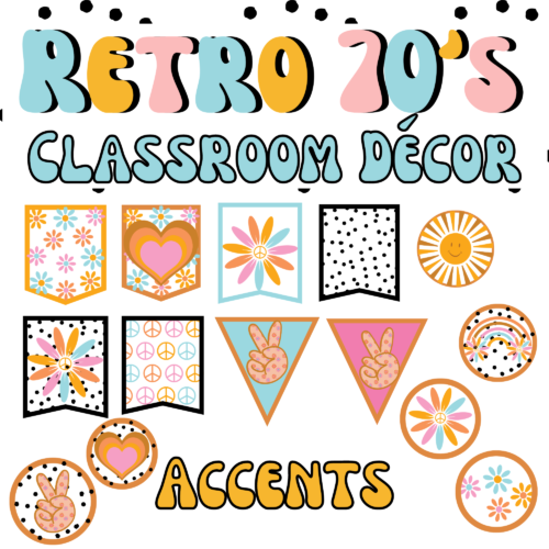 Retro 70s Middle and High School Classroom Decor Banners and Accents's featured image