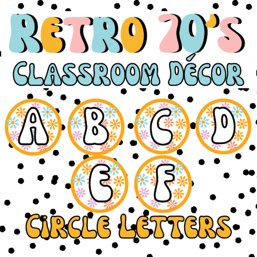 Retro 70s Middle and High School Classroom Decor Circular Letters's featured image