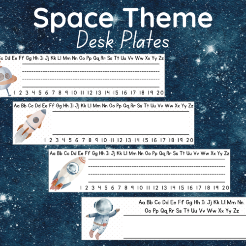 Gender Neutral Space Theme Desk Plates's featured image
