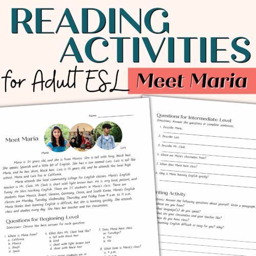 Reading Comprehension Passage for Beginner and Intermediate Adult ESL | Meet Maria's featured image