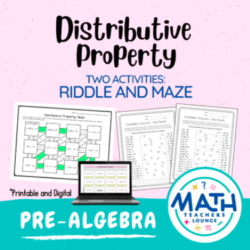 Distributive Property: Riddle and Maze Activity's featured image