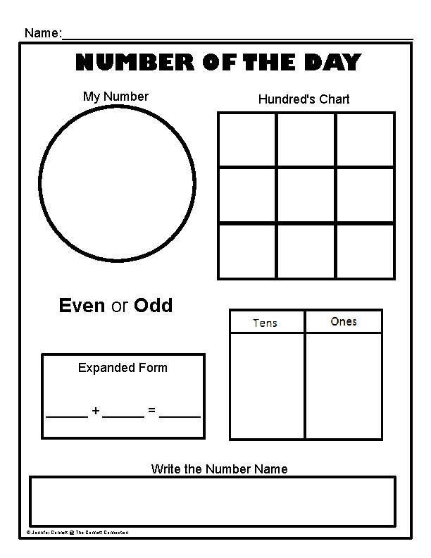 Number of the Day Freebie Classful