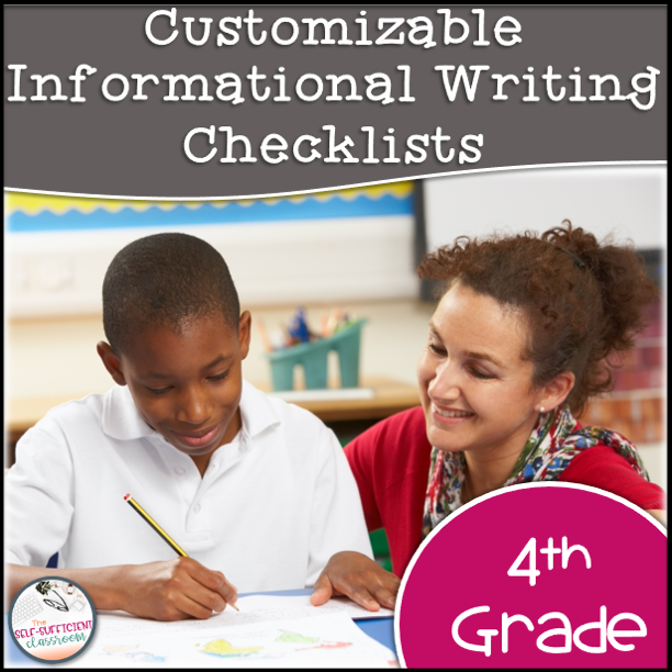 4th Grade Informational Writing- Customizable