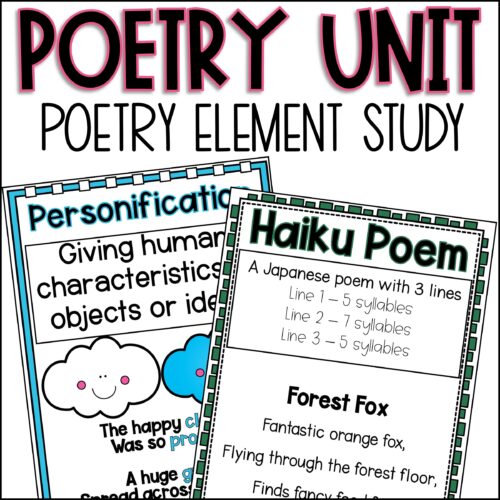 Reading Poetry Elements Unit | Writing Poems | Figurative Language Anchor Charts's featured image