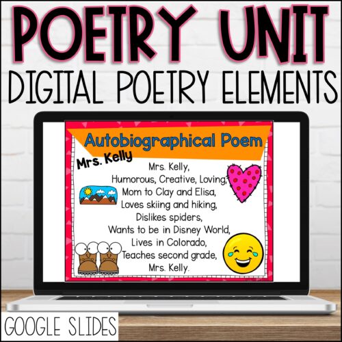 Digital Poetry Elements Unit | Writing Poems | Figurative Language Anchor Charts's featured image