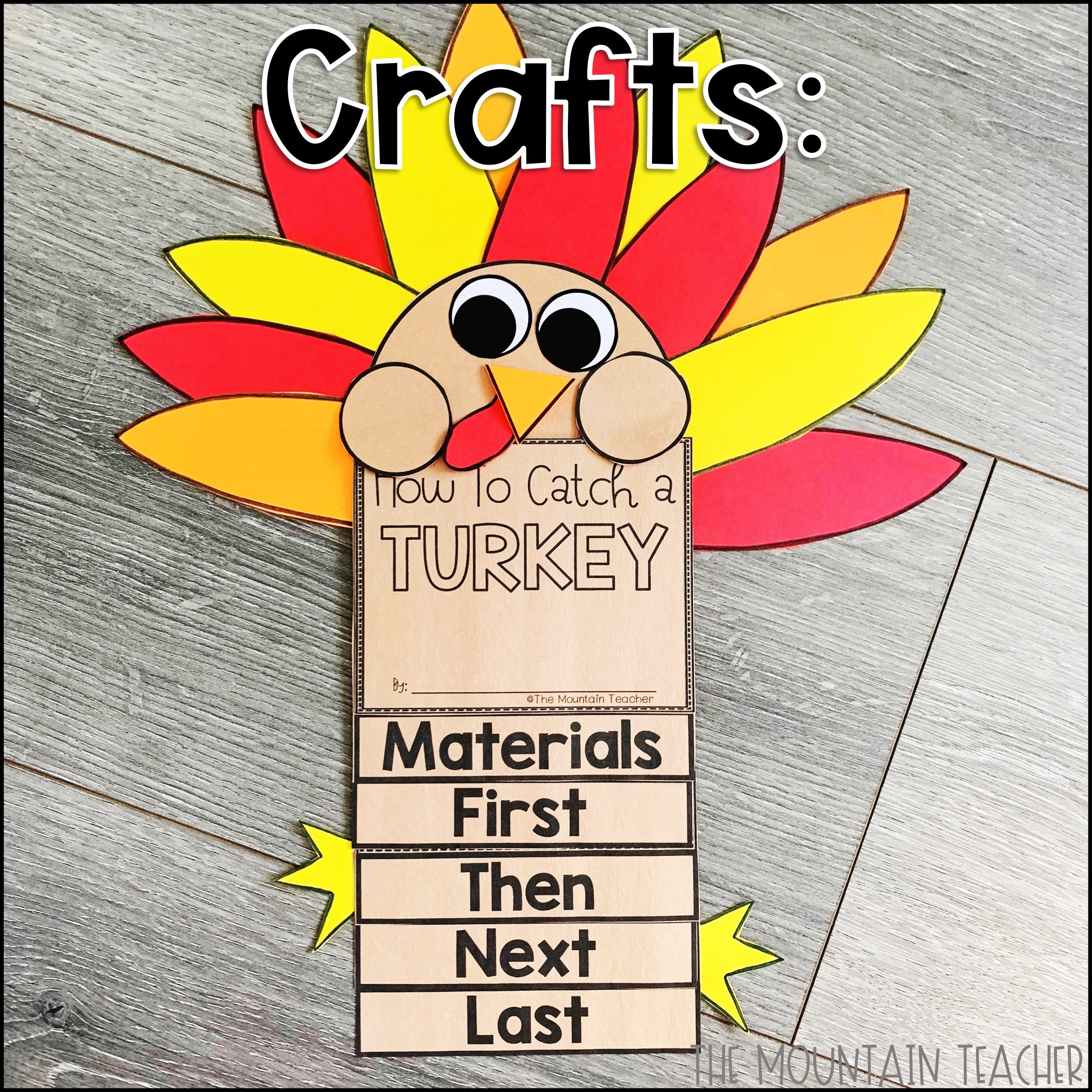 how to catch a turkey writing template and craft - classful
