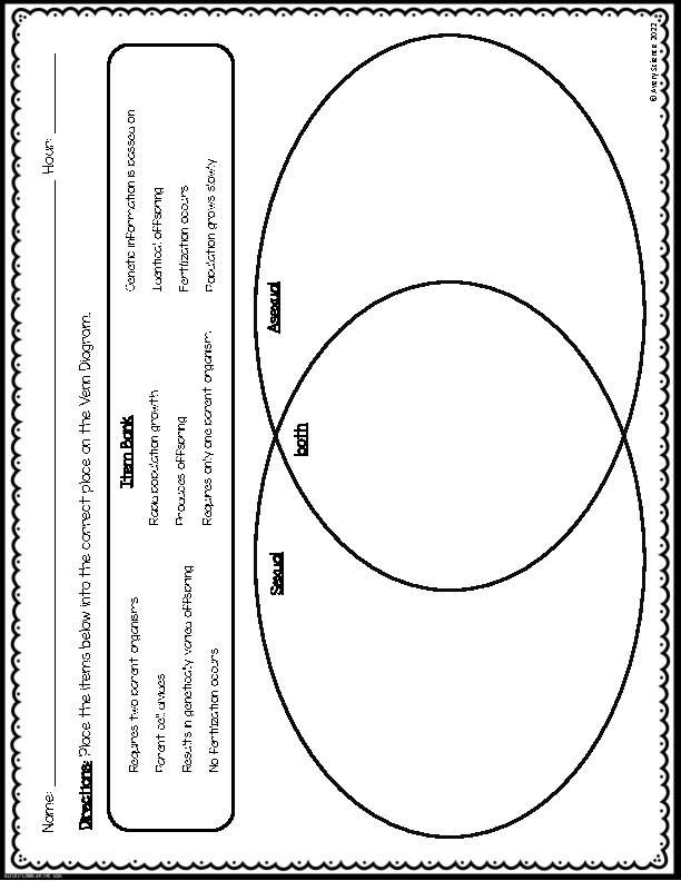 Asexual And Sexual Reproduction Worksheet