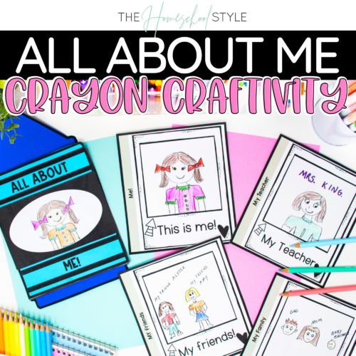 All About Me Writing Activity & Crayon Craft | Back To School Craftivity's featured image