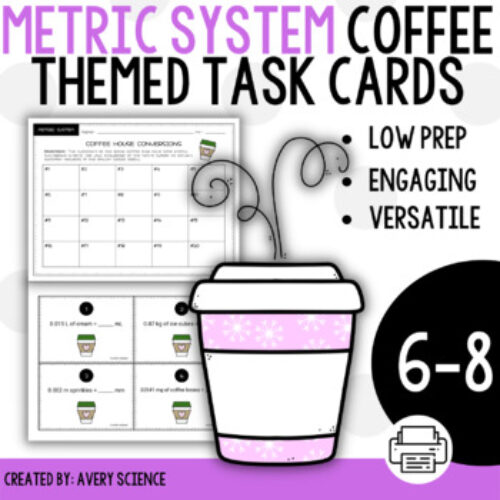 Metric System Coffee House Task Cards's featured image
