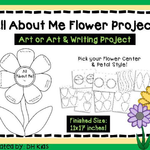 Art & Writing Project - All About Me Flower Project - Cut & Color Craft's featured image