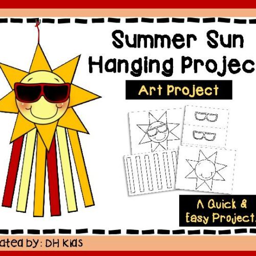 Summer Sun Art Project - Hanging Summer Art, Spring Cut Color Craft's featured image