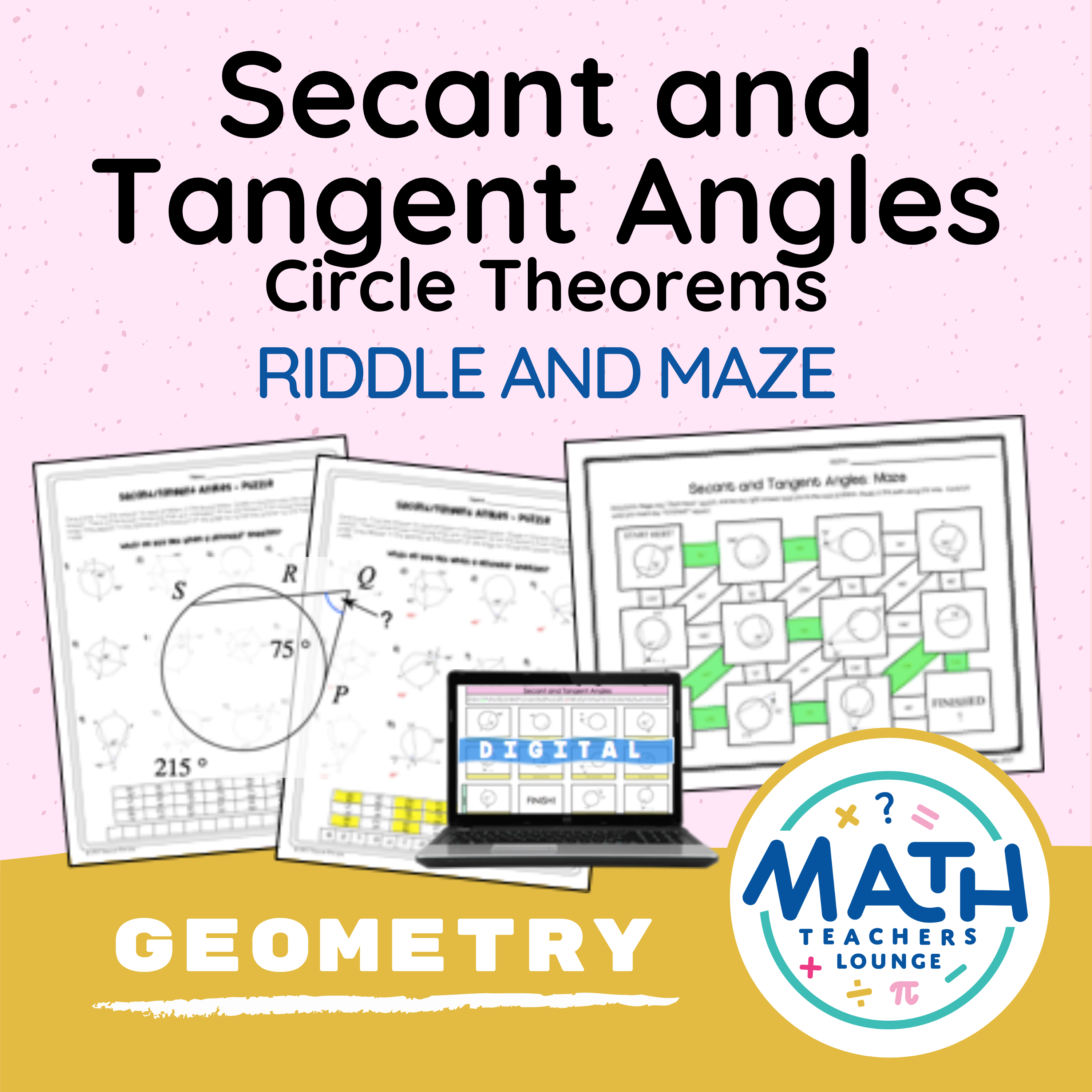 Geometry Circle Theorems: Secant and Tangent Angles - Riddle and Maze's featured image