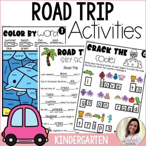 Kindergarten Summer Packet Road Trip Activities's featured image