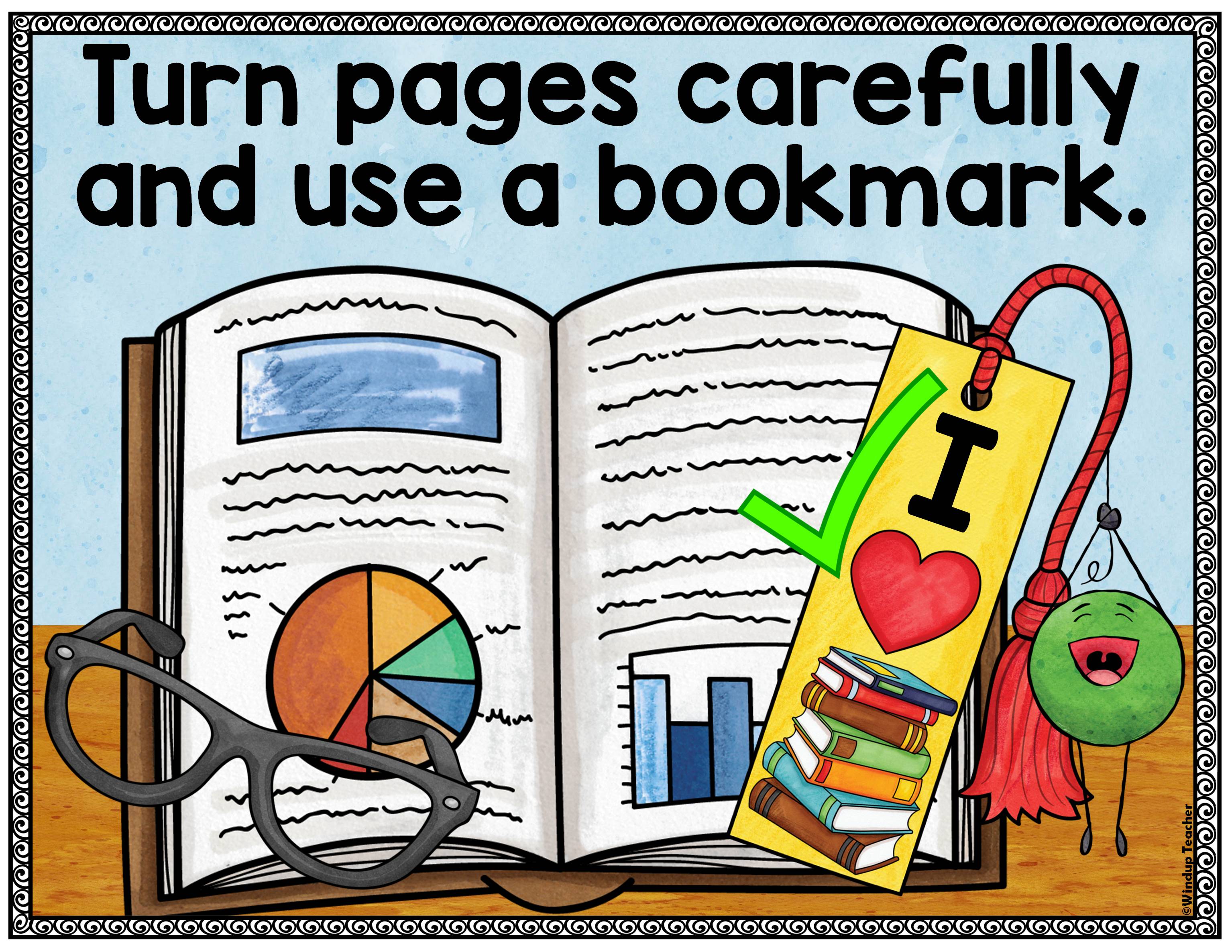 Book Care Signs for Classroom Library - Classful