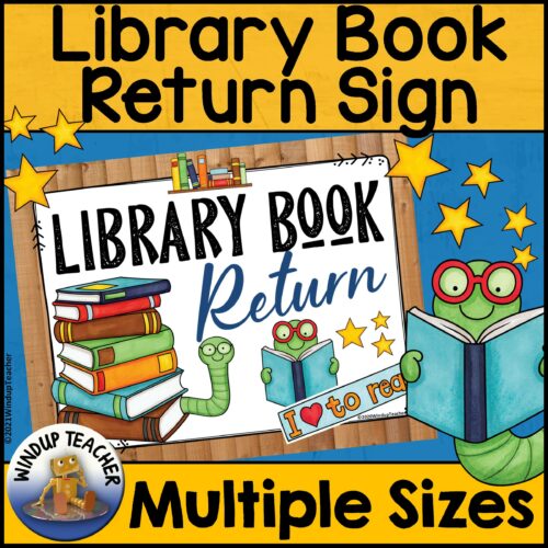 Library Book Sign to Return Books - Decor Sign to Label Book Return Bin's featured image