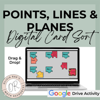 Points, Lines & Planes Digital Card Sort