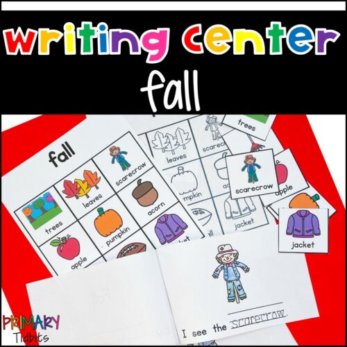 Fall Words Writing Center with Differentiated Activities's featured image