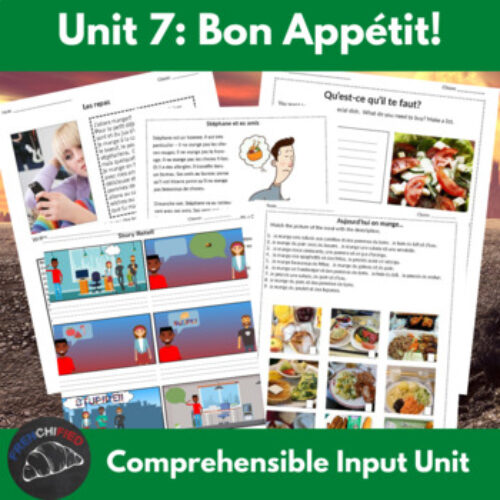 Bon Appétit - Comprehensible Input unit 7 for beginning French's featured image