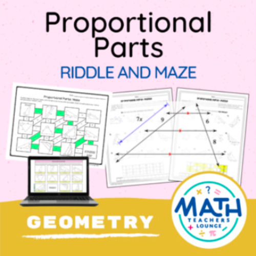 Proportional Parts (Similarity) - Riddle and Maze Worksheet's featured image