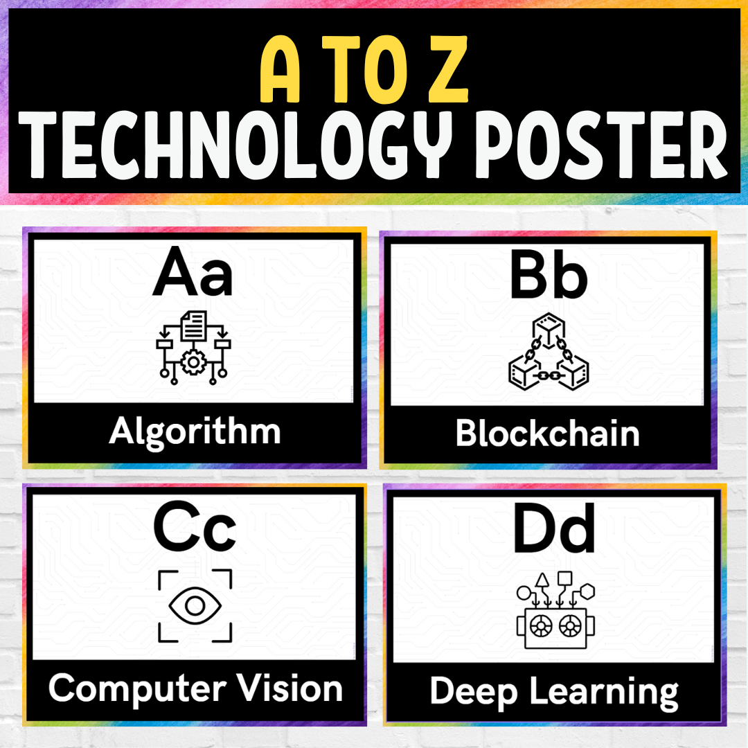 Alphabet Technology Poster- A to Z