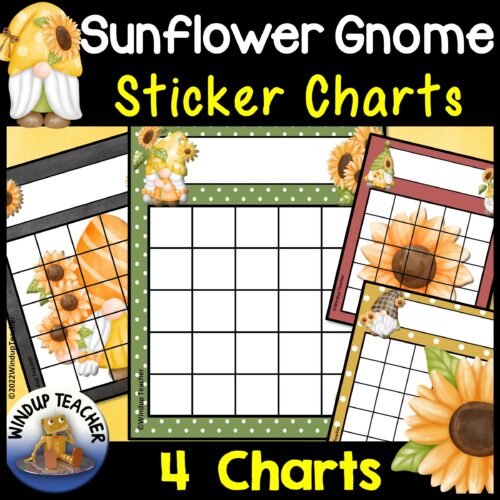 Sunflower Gnome Sticker Charts's featured image