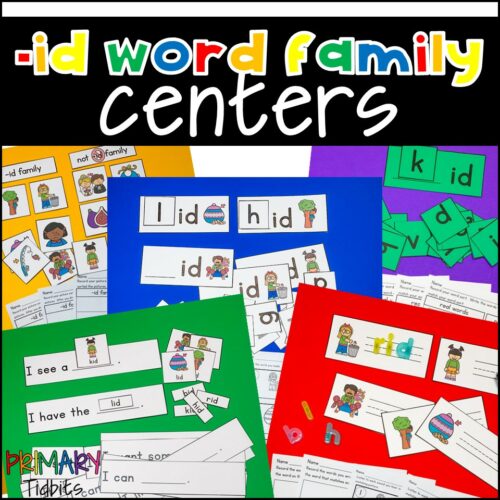 CVC Word Family Activity Centers for id Word Family's featured image