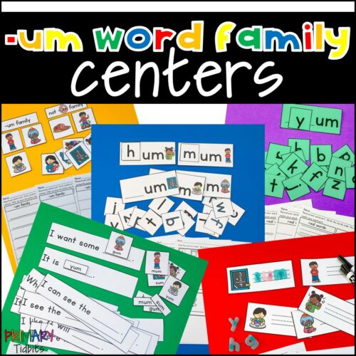 CVC Word Family Activity Centers for um Word Family's featured image