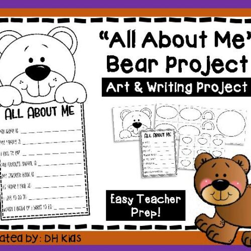 All About Me Project, Bear Back to School Activity, Fall Art & Writing Project's featured image