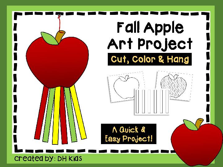 Apple Hanging Art Project - Fall Bulletin Board - Autumn Display, September