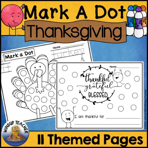 Thanksgiving Bingo Dot Dauber Worksheets - Do-A-Dot Marker Printable Activity's featured image