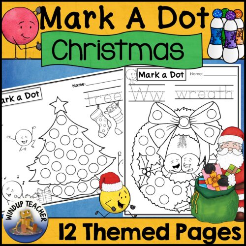 Christmas Bingo Dot Dauber Worksheets - Do-A-Dot Marker Printable Activity's featured image