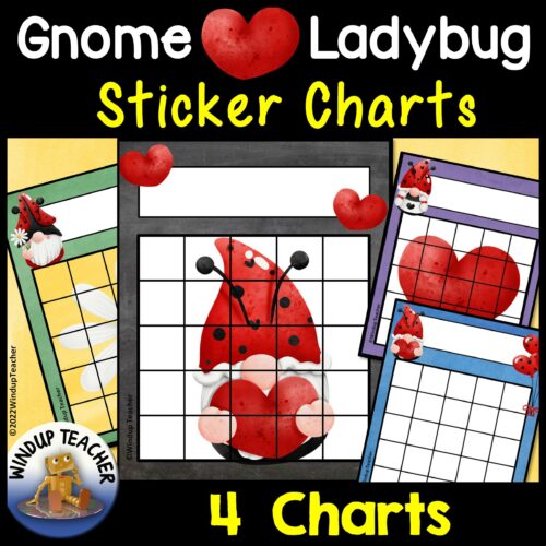 Gnome Ladybug Valentine Sticker Charts's featured image