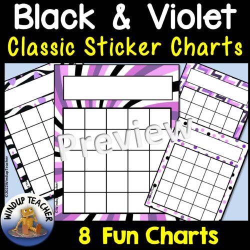 Black and Violet Classic Sticker Charts's featured image