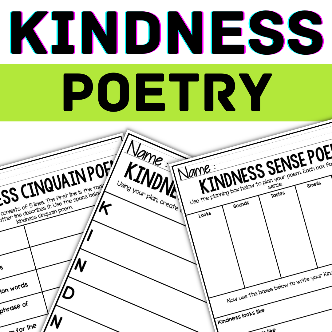 Kindness Activities | Writing Poetry in the Primary Grades | Back to School