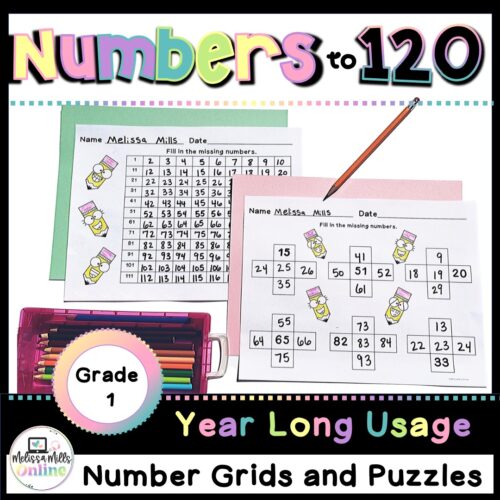 Back to School Number Grids and Number Puzzles to 120's featured image