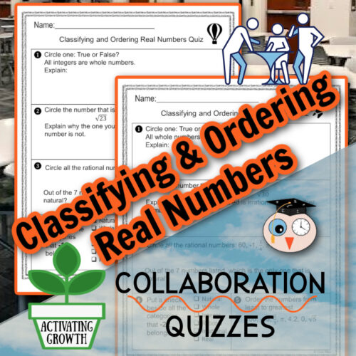 Classifying and Ordering Real Numbers Quiz's featured image