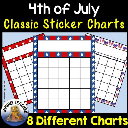 Fourth of July Patriotic Sticker Charts's featured image