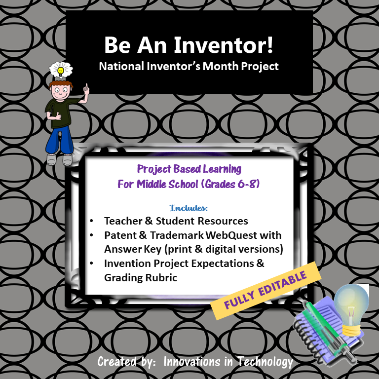 Create an Invention - National Inventor's Month Research & Project