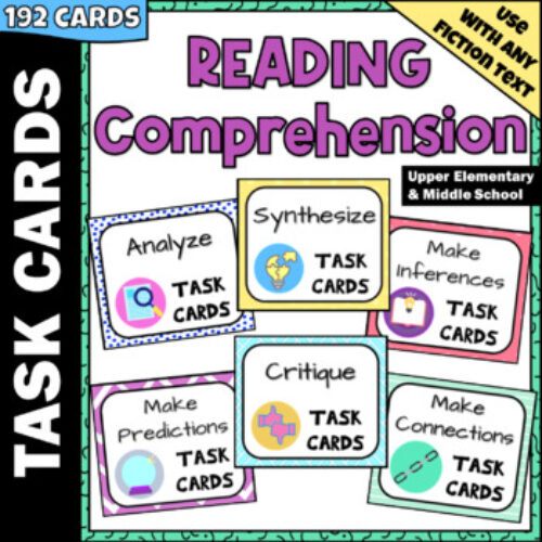 Reading Comprehension TASK CARDS | For ANY Fiction Text's featured image
