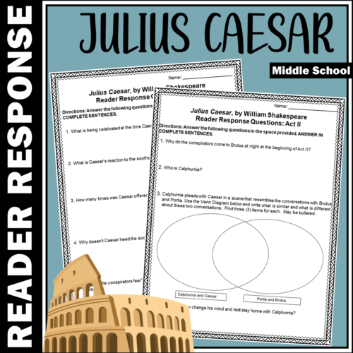 Julius Caesar - Reader Response Questions - All Acts's featured image