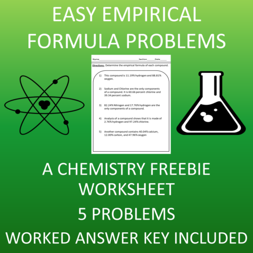 Easy Empirical Formula Chemistry Worksheet's featured image