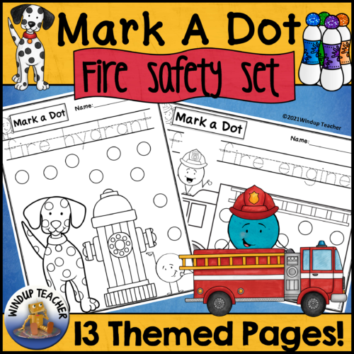 Fire Safety Bingo Dot Dauber Worksheets - Do-A-Dot Marker Printable Activity's featured image